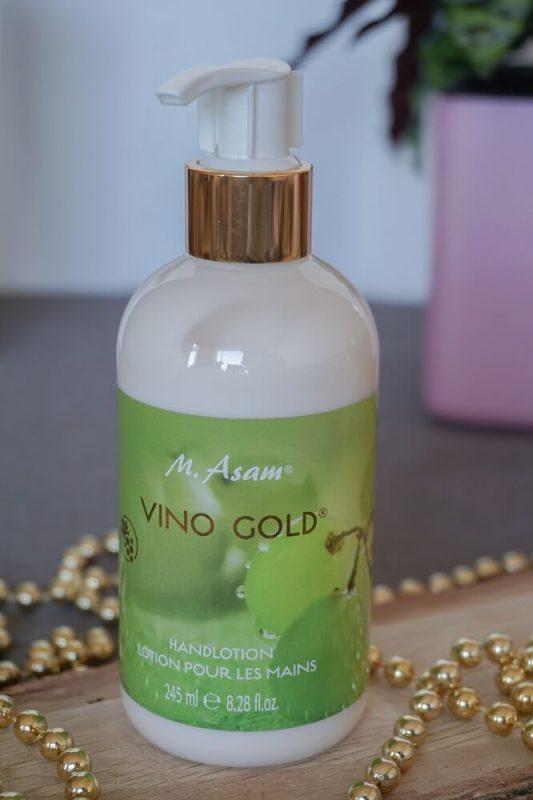 M. Asam Vino Gold Handlotion in praktischer Spenderflasche – pflegende Handcreme mit Traubenkernöl.