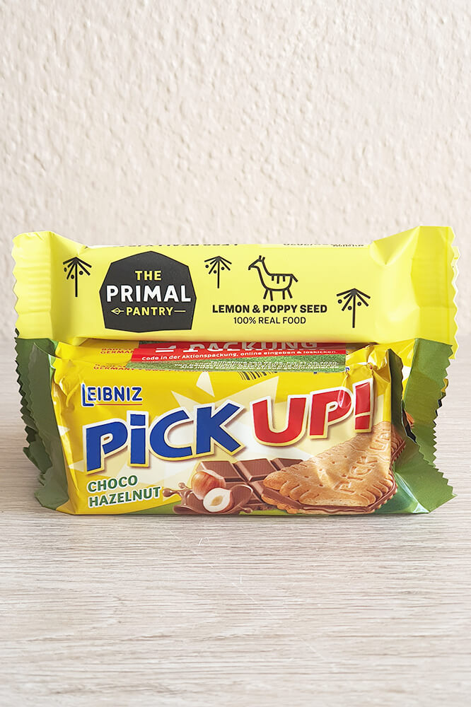 Pick Up und Lemon Paleo-Riegel